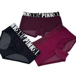 3 Victoria's Secret PINK LOGO Extra Low Rise Hipster Seamless Y2K Panties Size S